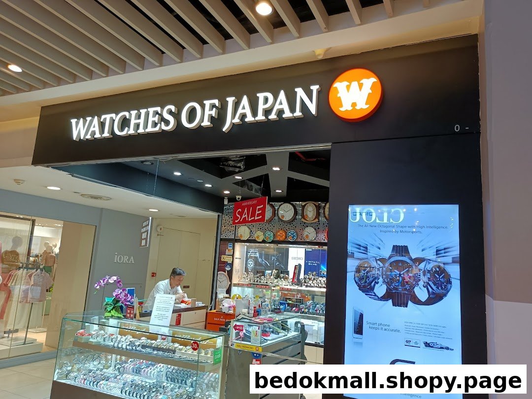 Shop front of Watches of Japan with display cases and signage.