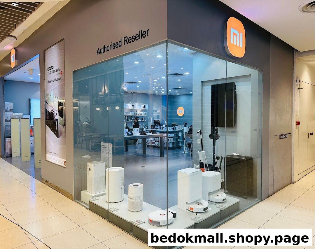 Exterior view of a Xiaomi Authorized Reseller shop with display windows.