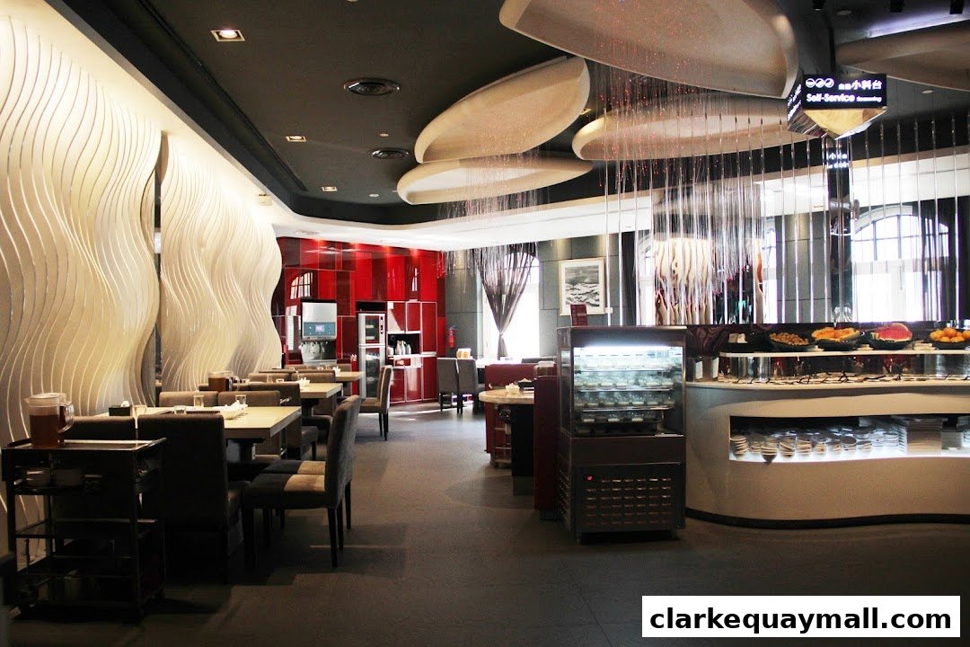 Interior view of a modern hot pot restaurant with elegant seating and decorative elements.