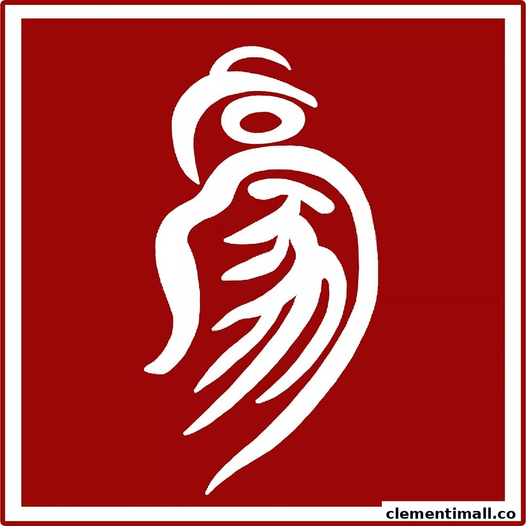 A distinctive white abstract logo on a vibrant red background, framed by a white border.