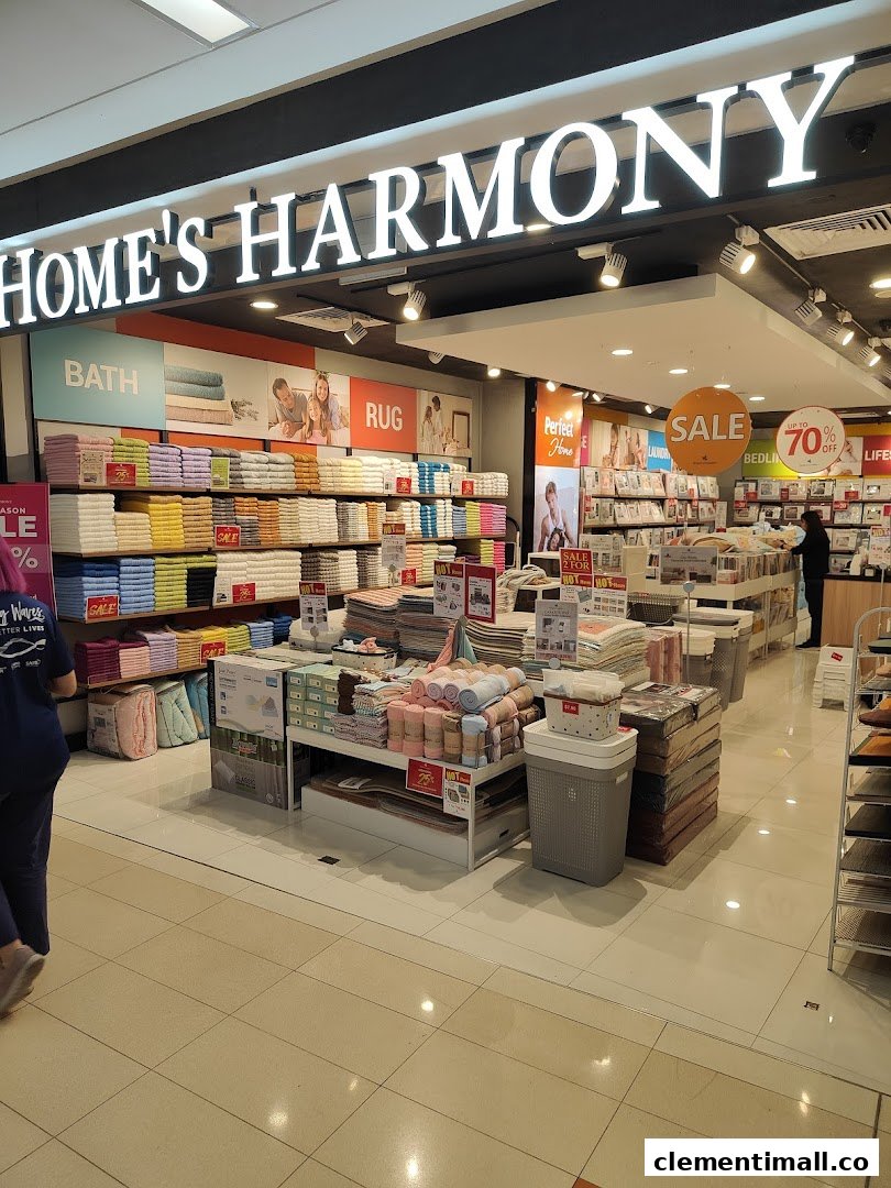 The entrance of Home's Harmony, showcasing a wide array of home essentials and bath items.
