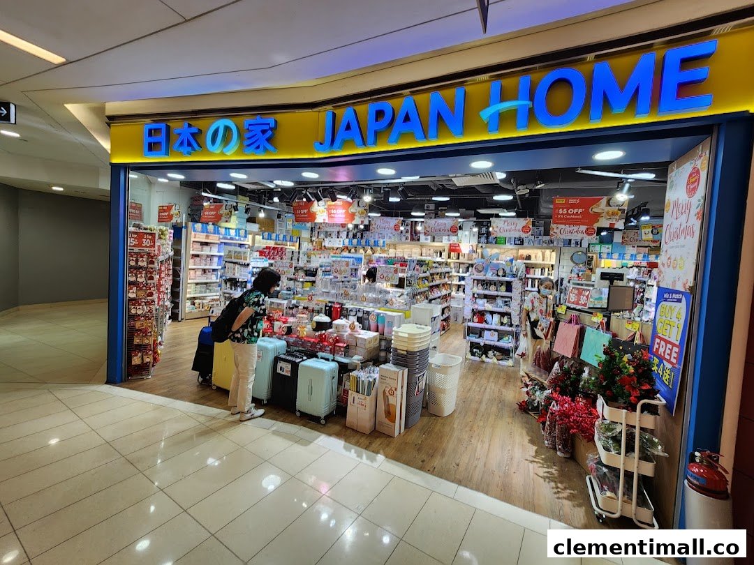 The brightly lit entrance of Japan Home, showcasing a wide array of household and lifestyle products.