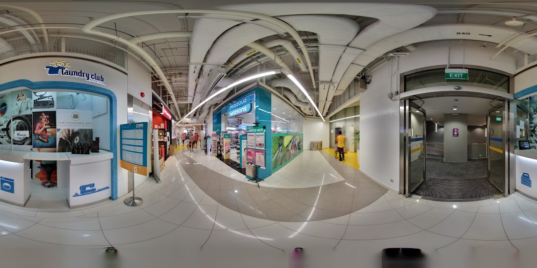The front of Laundry Club at Clementi Mall, showcasing its services and entrance.