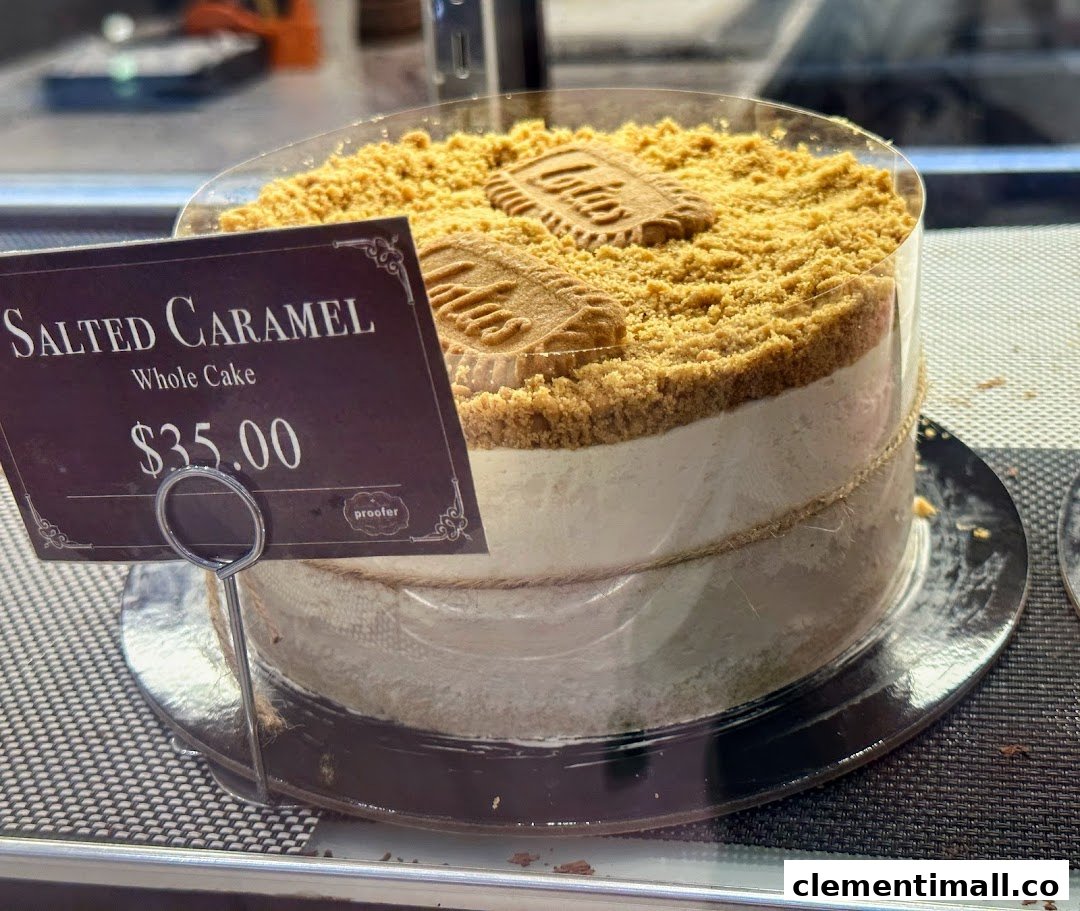 A delicious Salted Caramel Whole Cake from Proofer Boulangerie, priced at $35.00.