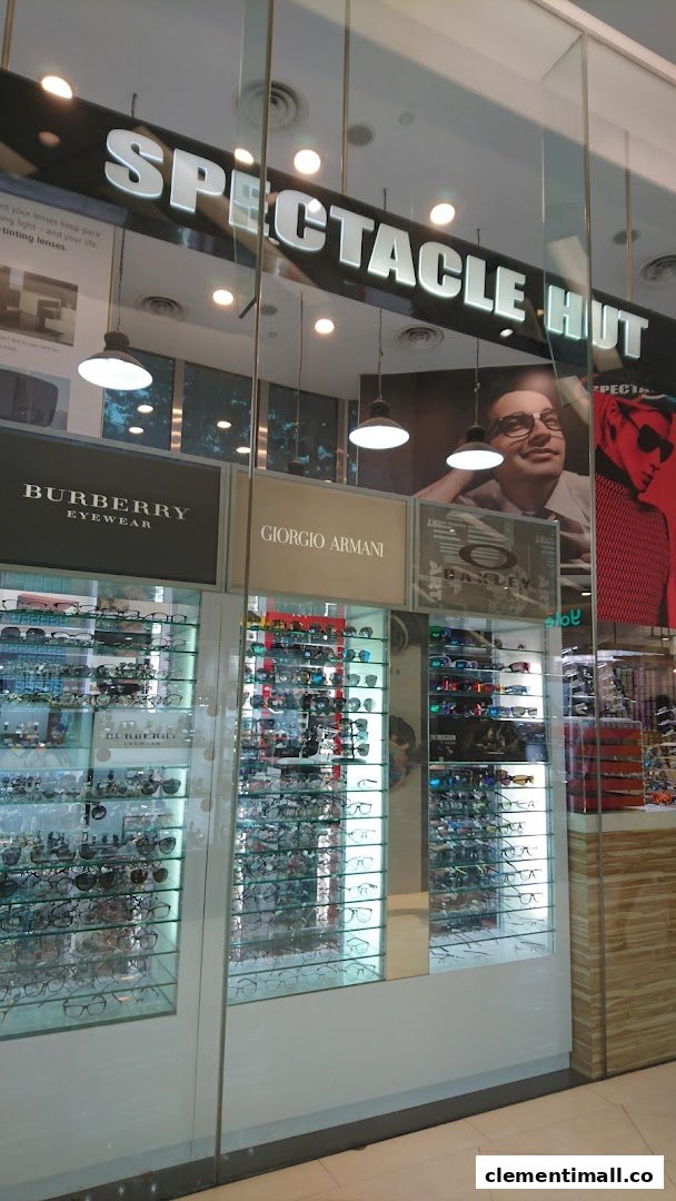 The storefront of Spectacle Hut, showcasing a wide range of eyewear and designer brands.