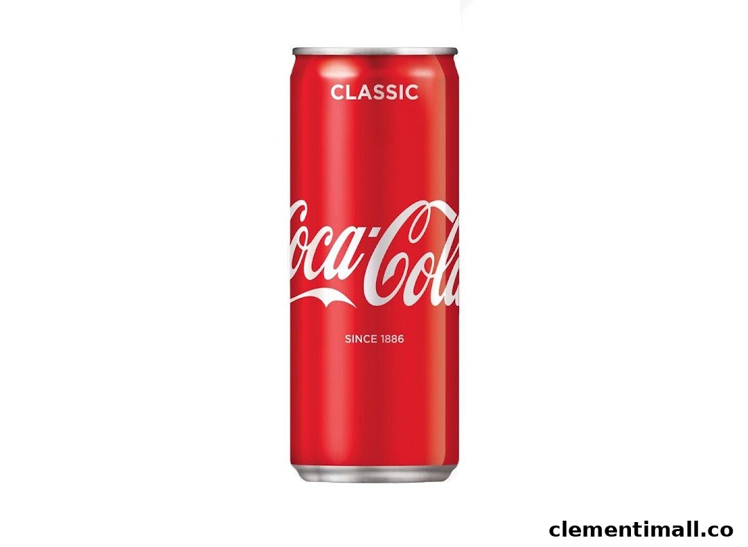 A red Coca-Cola Classic can with white logo on a plain white background.