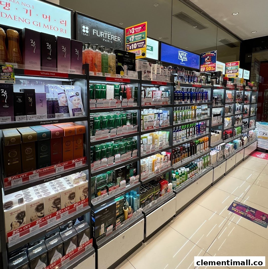 Shelves filled with a wide array of hair care and beauty products inside a Watsons store.