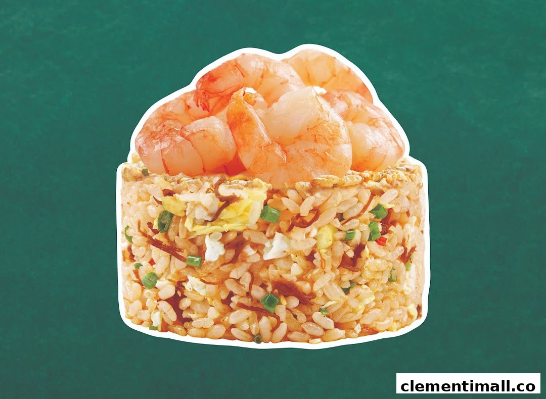 A vibrant image of shrimp fried rice, featuring fluffy rice, egg, and fresh prawns.