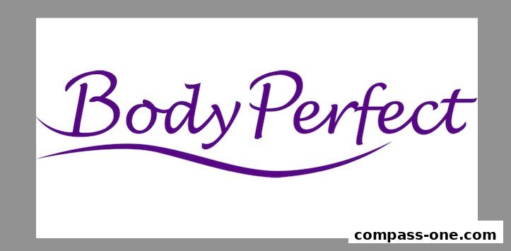 The logo for BodyPerfect, a beauty and wellness brand, is displayed in purple script.