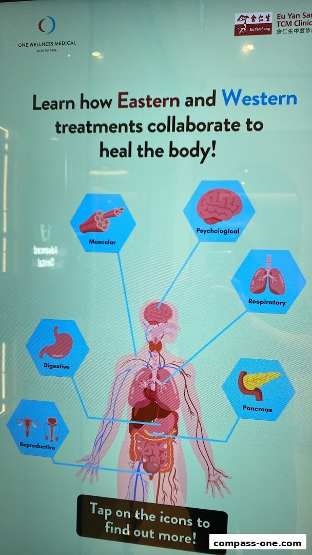 An infographic showing how Eastern and Western treatments collaborate to heal the body.