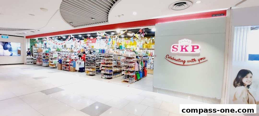 The exterior of the SKP shop, showcasing a wide variety of party supplies and decorations.