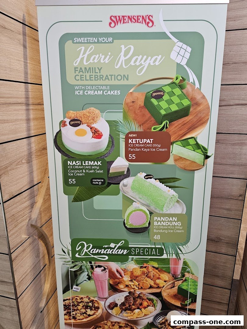 Swensen's Hari Raya and Ramadan specials featuring ice cream cakes and rolls.