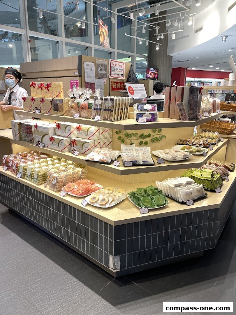 A display of beautifully packaged Japanese sweets and pastries at Châteraisé.