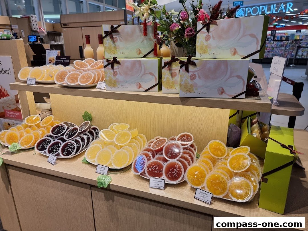 A display of assorted fruit jellies and gift boxes from Châteraisé.
