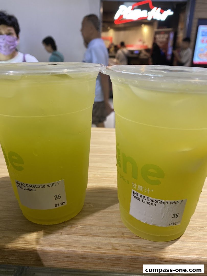 Two cups of refreshing CocoCane with fresh lemon juice from CocoCane.