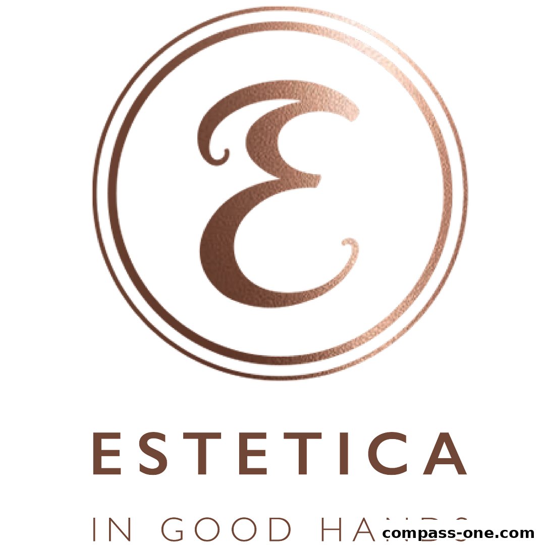 The Estetica Beauty logo features a stylized 'E' within a circle, with the brand name below.