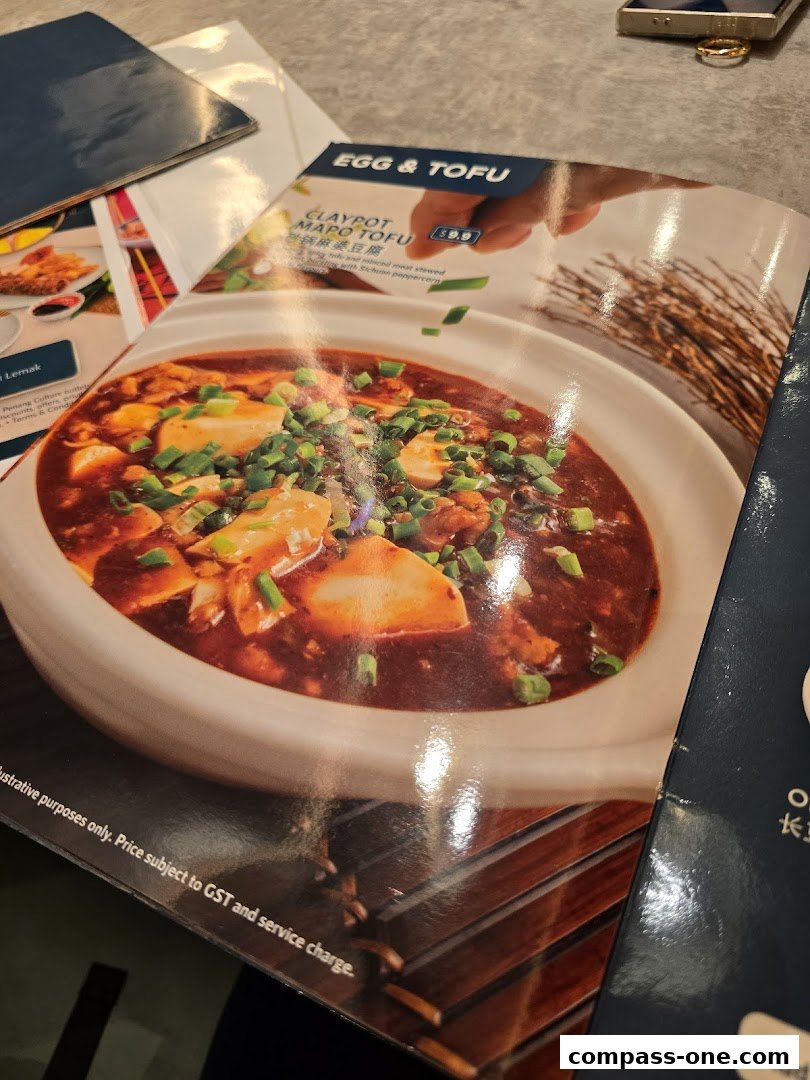 A menu featuring Claypot Mapo Tofu from Penang Culture.