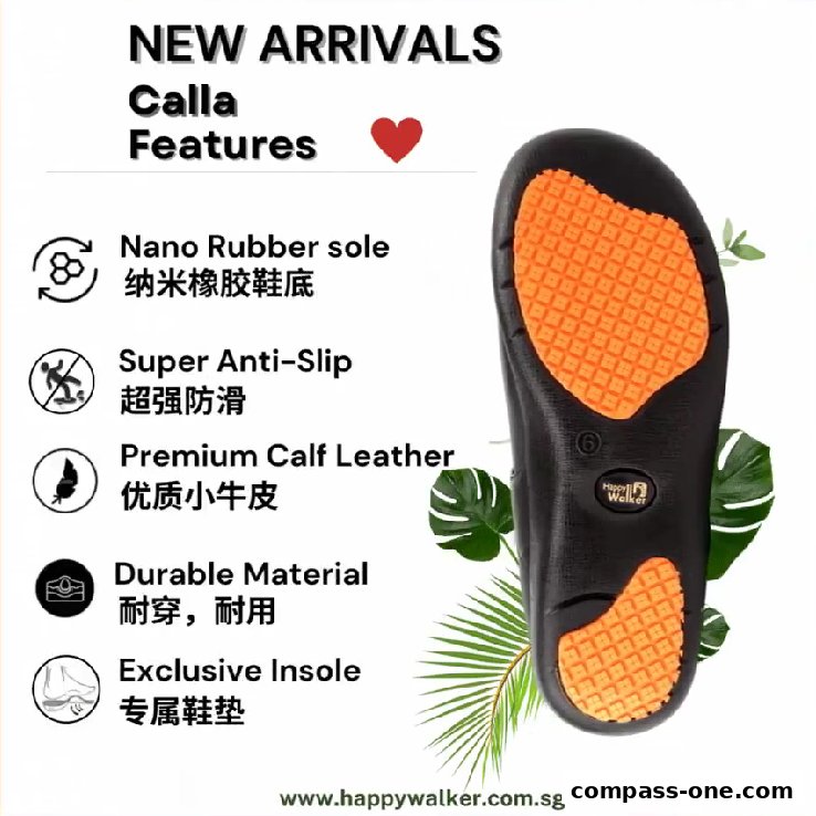 New arrivals Calla features with nano rubber sole, anti-slip, premium calf leather, durable material, and exclusive insole.