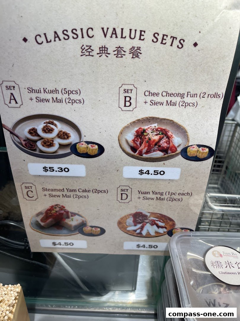 A menu board displaying classic value sets with food items and prices.
