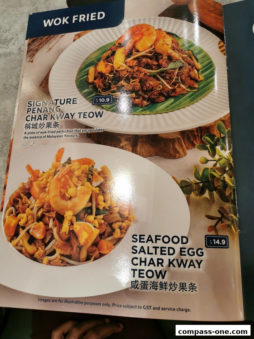A menu page showcasing two wok-fried noodle dishes from Penang Culture.