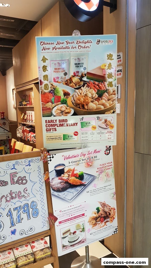 Promotional posters for Chinese New Year and Valentine's Day set menus at Jack's Place.
