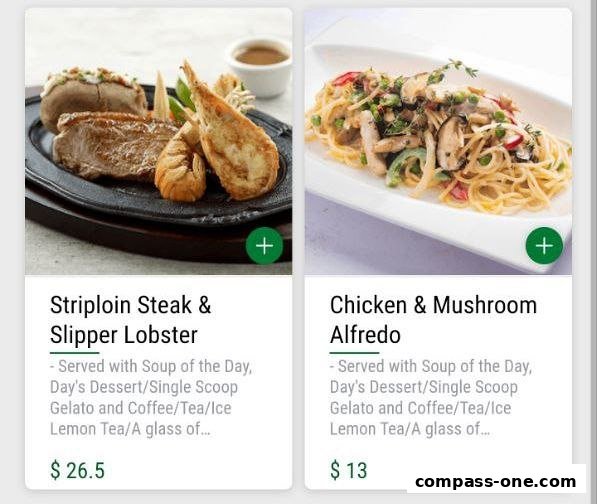 Two popular dishes from Jack's Place: Striploin Steak & Slipper Lobster and Chicken & Mushroom Alfredo.
