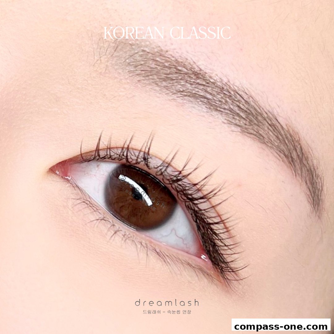 Close-up of a woman's eye showcasing beautifully lifted and curled eyelashes.