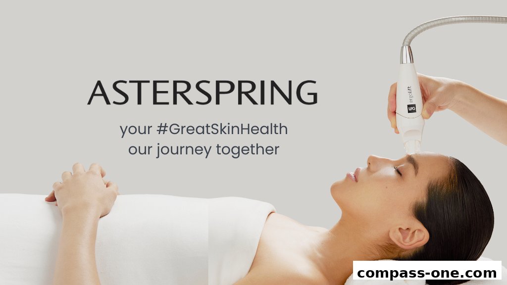 A woman receives a facial treatment with an LPG device at AsterSpring.