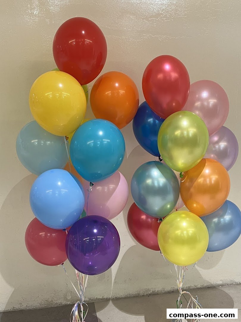 A vibrant assortment of colorful balloons, perfect for any celebration.