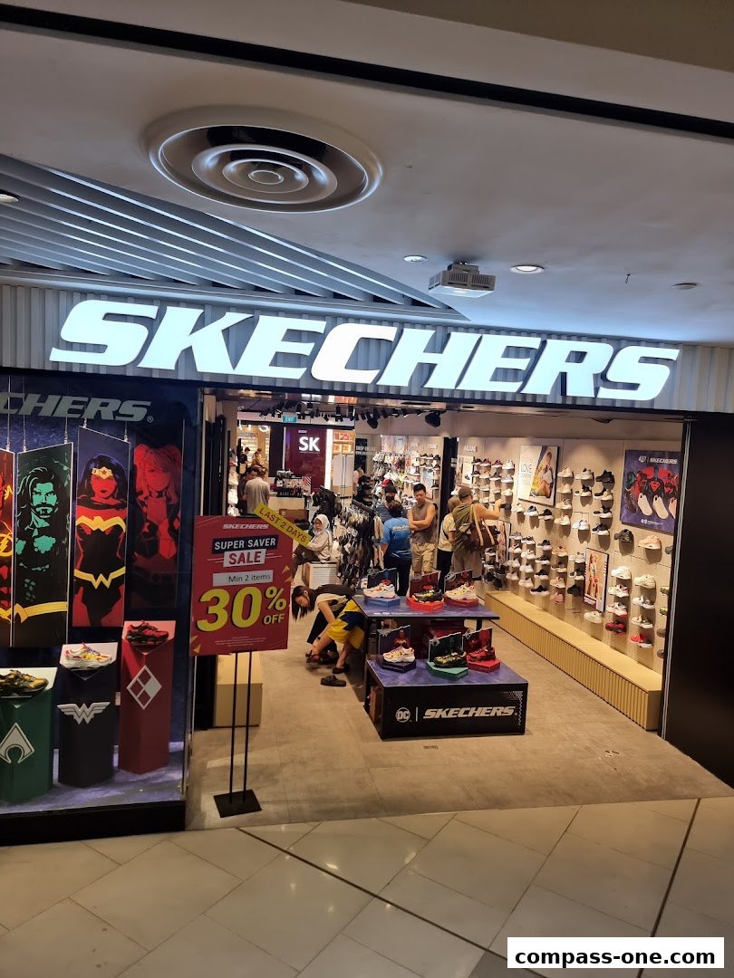 The Skechers store at Compass One features a Super Saver Sale with 30% off.