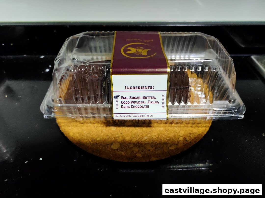 A packaged bakery item from J C Bakery, showing its ingredients label.