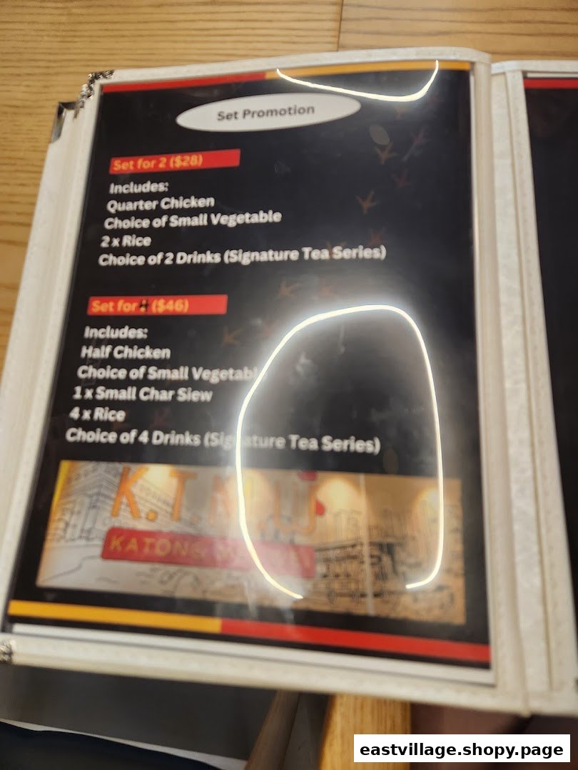 A menu page from KTMW Katong Mei Wei displaying set meal promotions.