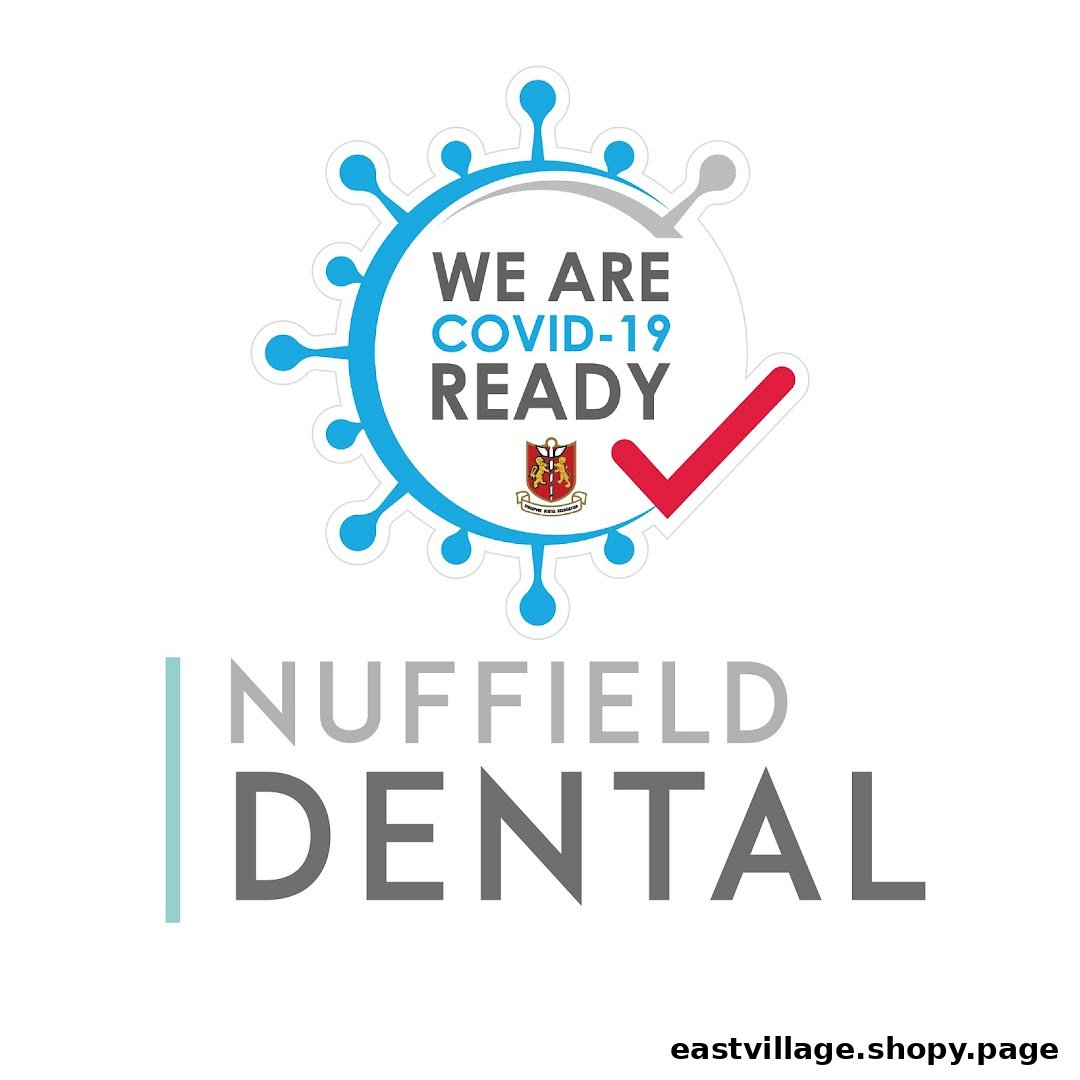 Nuffield Dental logo with a 'We Are COVID-19 Ready' badge, emphasizing safety protocols.