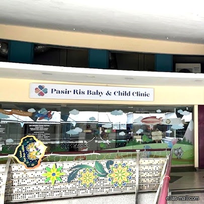 Pasir Ris Baby & Child Clinic storefront with decorated glass windows.