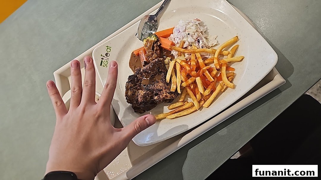 A hearty grilled chicken meal with fries and coleslaw, served on a white plate.
