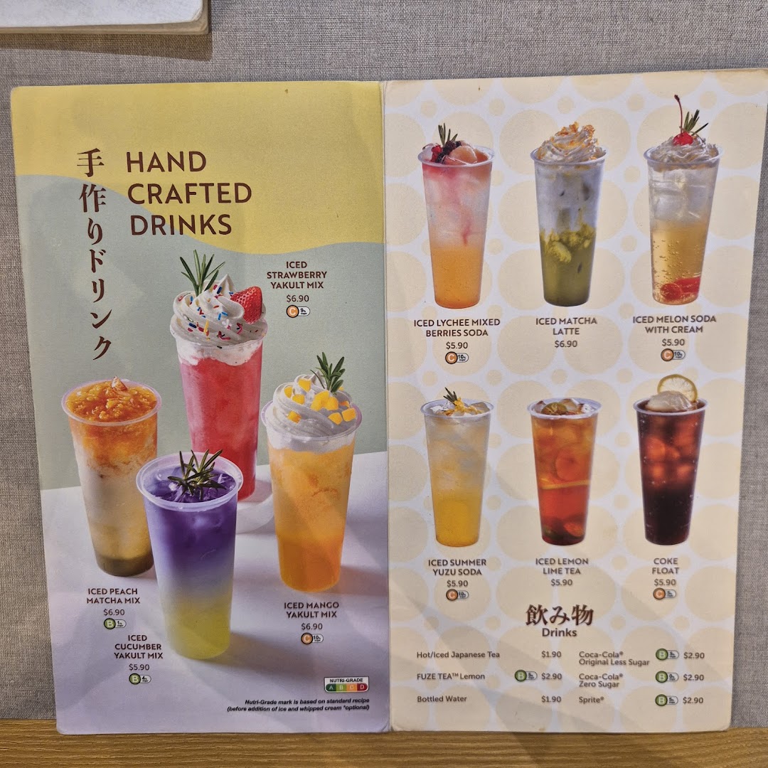 A detailed menu displaying a variety of handcrafted drinks and beverages with prices.
