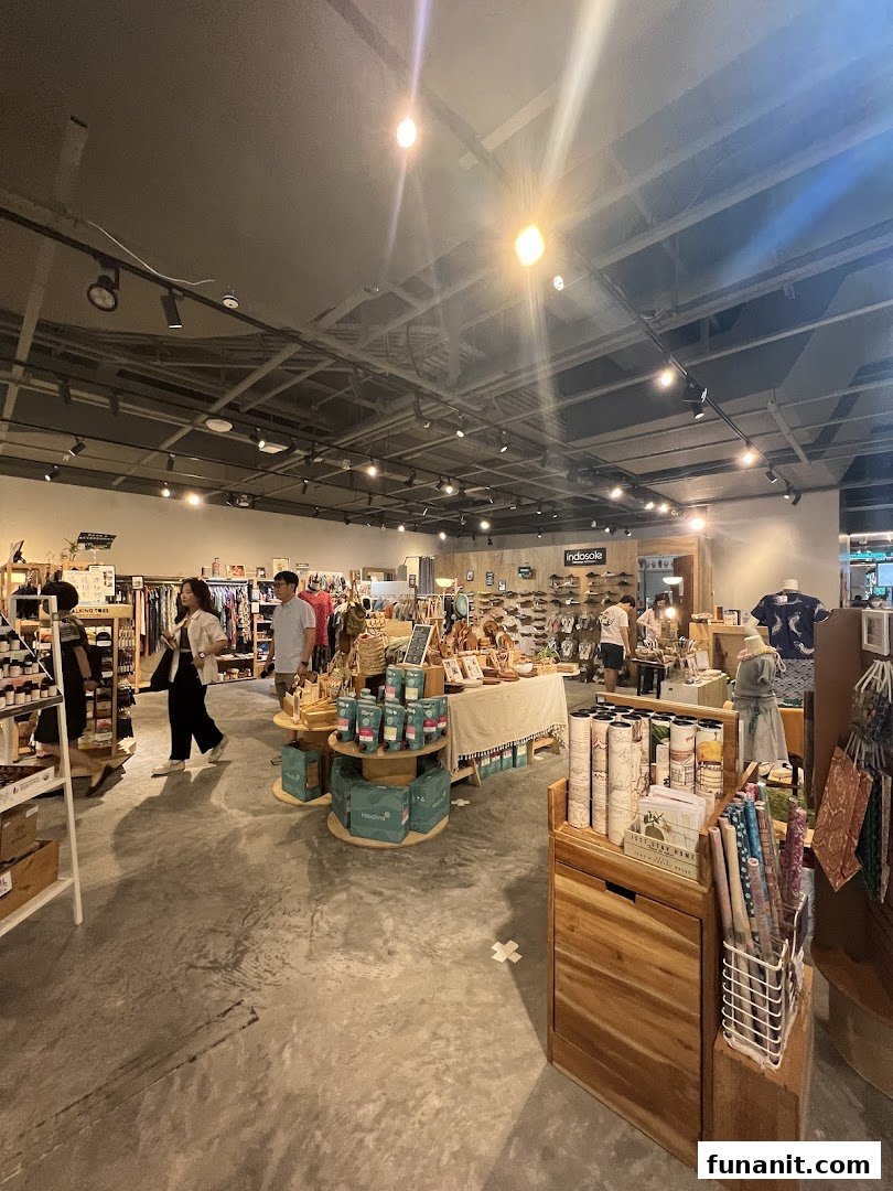 Interior view of The Green Collective SG, showcasing a wide array of sustainable and eco-friendly products.