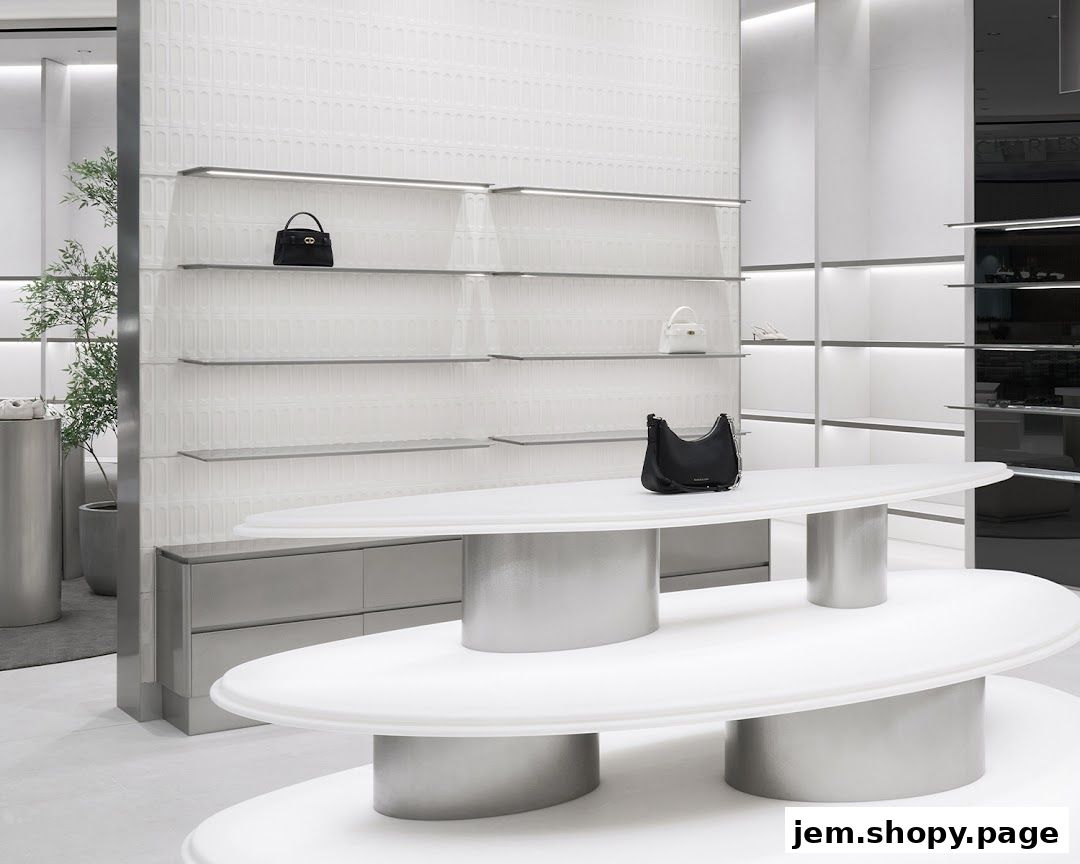 Interior of a modern CHARLES & KEITH store showcasing handbags on display shelves.