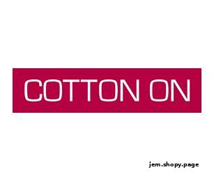 The Cotton On logo displayed on a pink background.