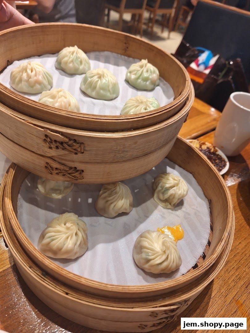 Steaming baskets filled with delicious soup dumplings, a signature dish.
