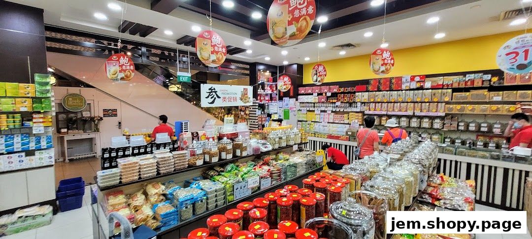 Interior view of a well-stocked health and wellness shop with various products on display.