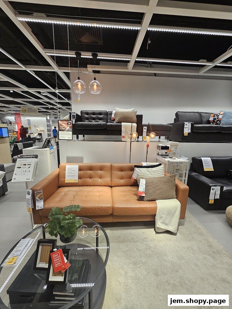 Interior view of IKEA Jurong showcasing various sofas and living room furniture.
