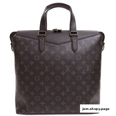 A dark brown Louis Vuitton tote bag with the signature monogram pattern.