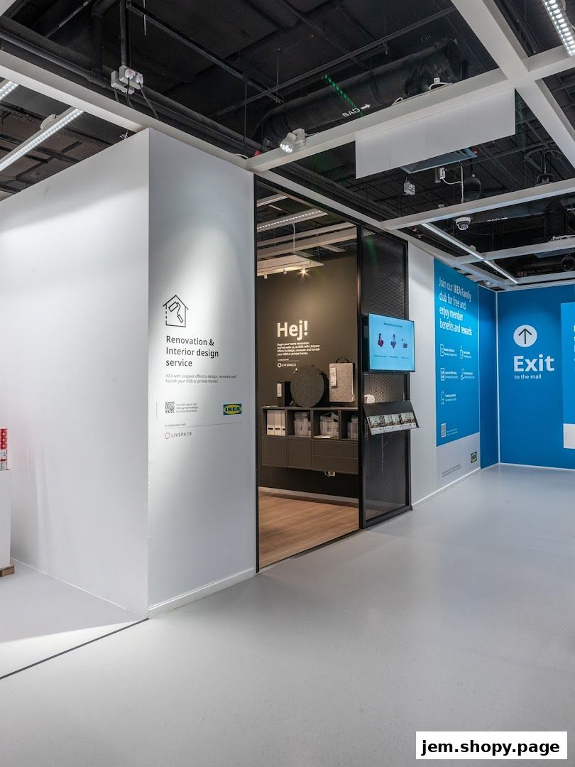 Interior view of a Livspace and IKEA collaboration for renovation and interior design services.