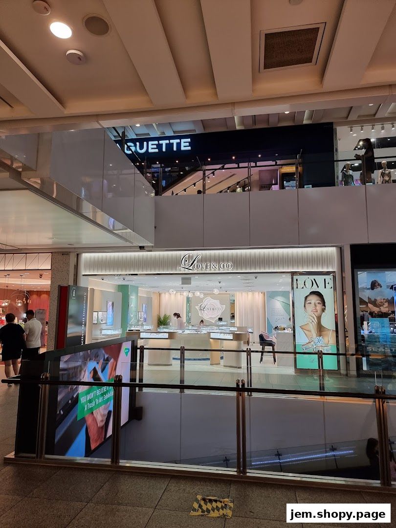 The entrance of Love & Co. JEM, a jewelry store specializing in engagement rings and wedding bands.