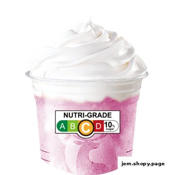 A refreshing pink beverage topped with a generous swirl of white cream.