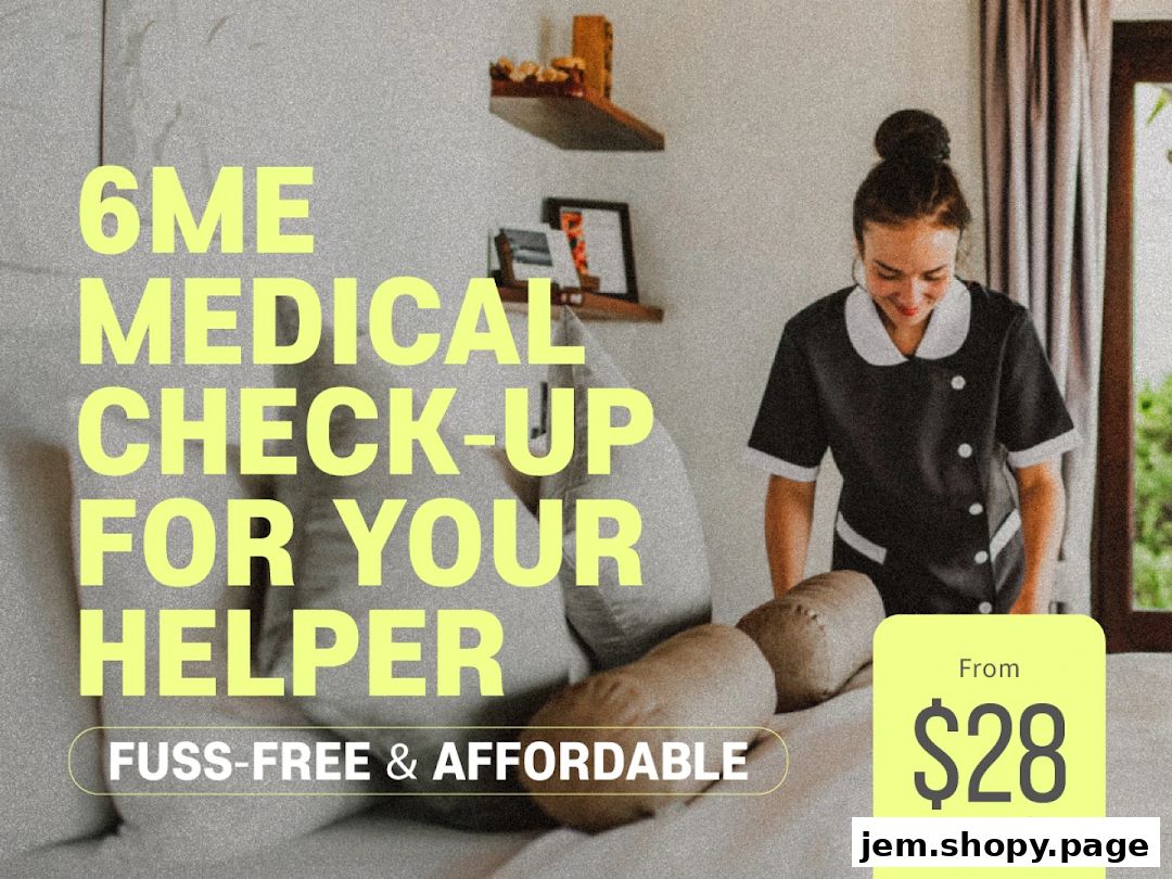 A medical check-up promotion for helpers, priced from $28.