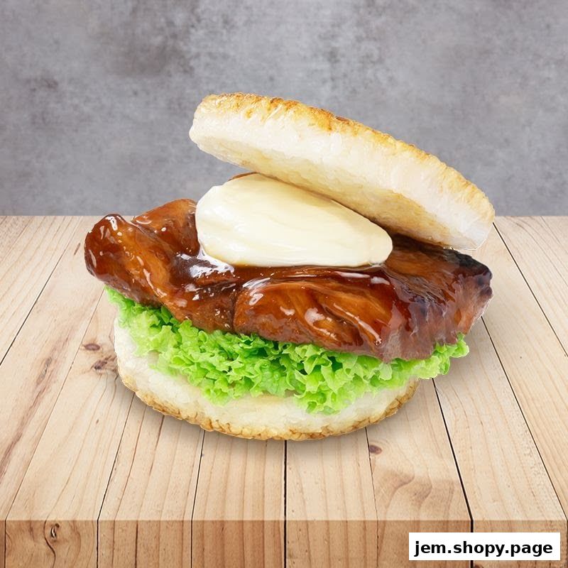 A delicious MOS Burger teriyaki chicken burger with lettuce and mayonnaise.