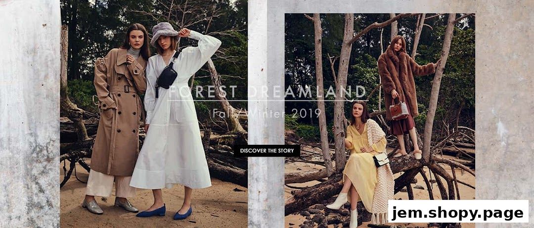 Models showcase Fall/Winter 2019 collection in a forest dreamland setting.