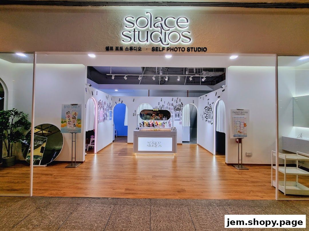 Entrance to Solace Studios, a self photo studio with a modern and inviting interior.